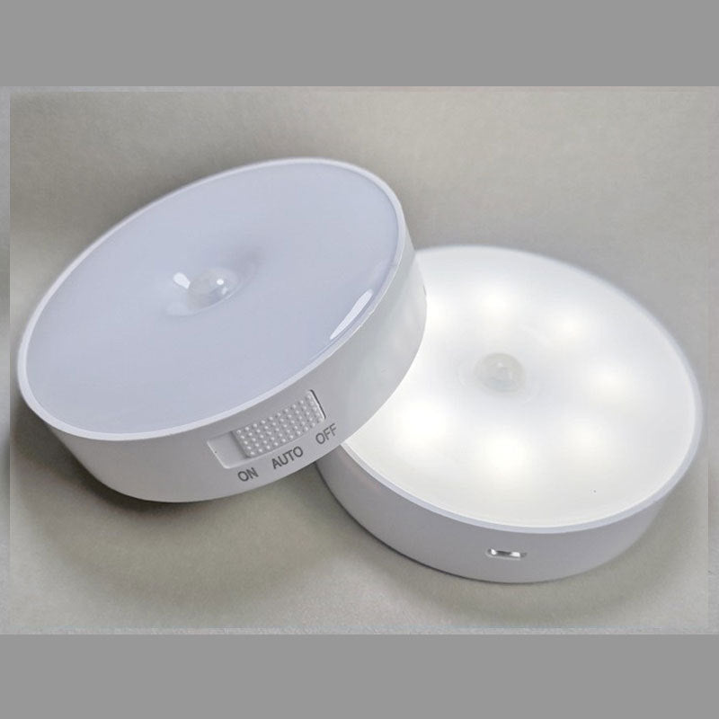 Veilleuse LED intelligente avec détecteur de mouvement, recharge sans fil et base magnétique, lampe de chevet pour chambre, placard et maison