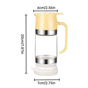 300ml Durable Glass Honey Dispenser with Handle, Transparent, Drip-Proof Press Pump for Bread, Honey Pot