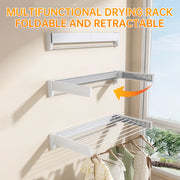 70/100cm Foldable Retractable Clothes Rack – Wall-Mounted Aluminum Drying Hanger for Bathroom, Balcony, Bedroom